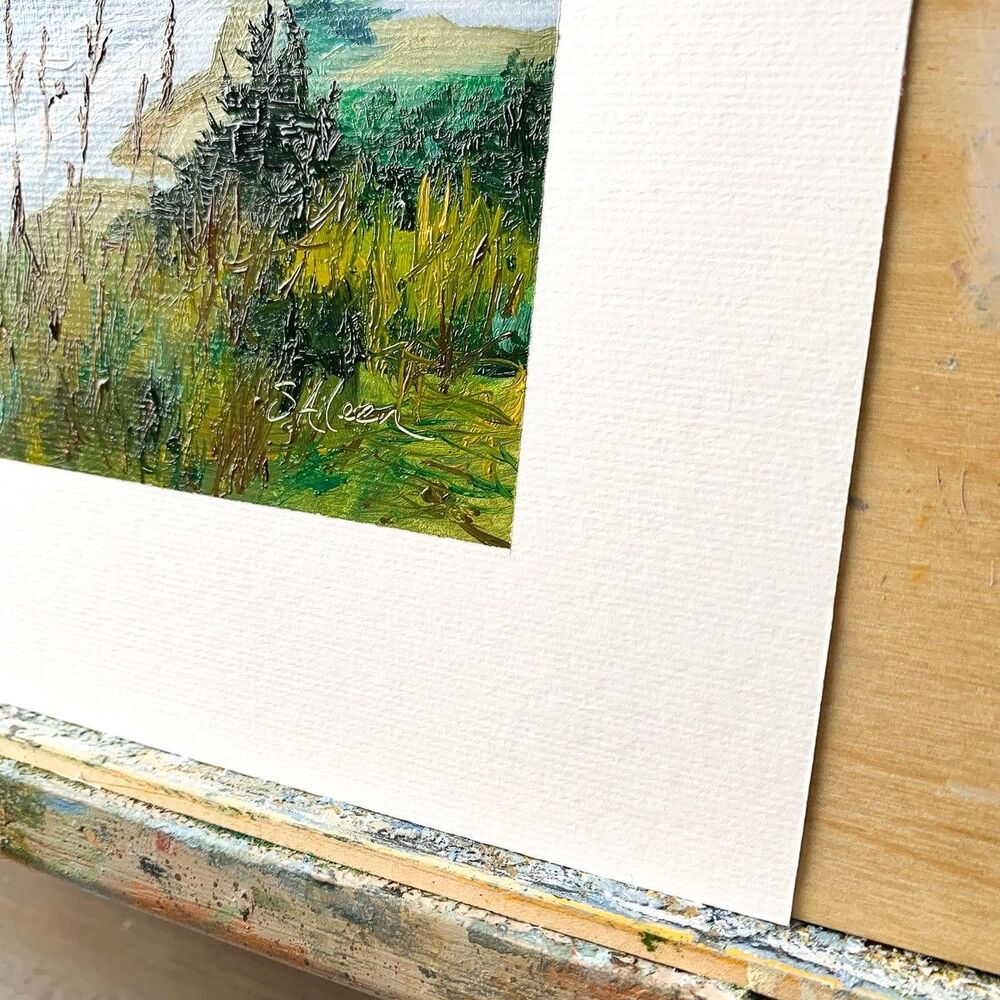 8x8 Oregon Original Oil Painting Seascape Coast Cape Lookout Tillamook Signed - Picture 3 of 5
